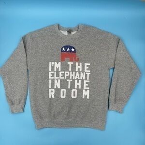 “I am The Elephant In The Room” Graphic Crewneck Sweatshirt